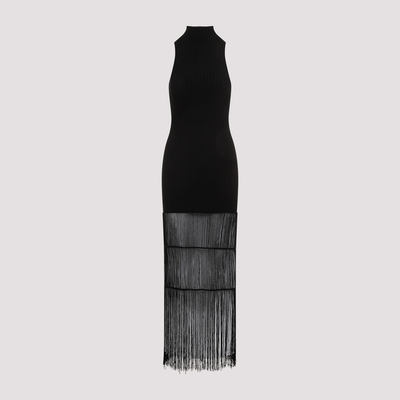 Khaite Zare Midi Dress - Black | Garmentory