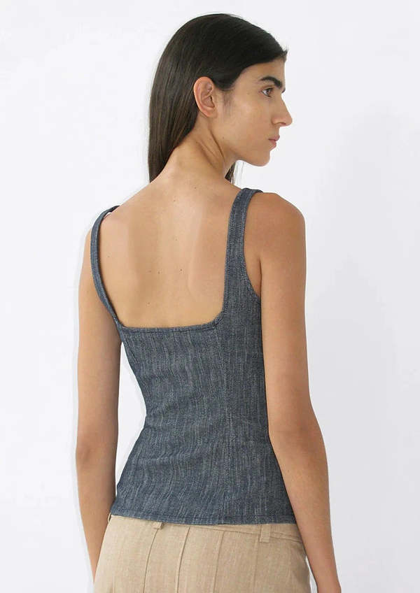 Paloma Wool Bonaire Top - Denim | Garmentory