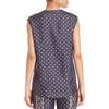 3.1 Phillip Lim Womens Navy Silk Scarf Printed Top - Gray - Thumbnail 2