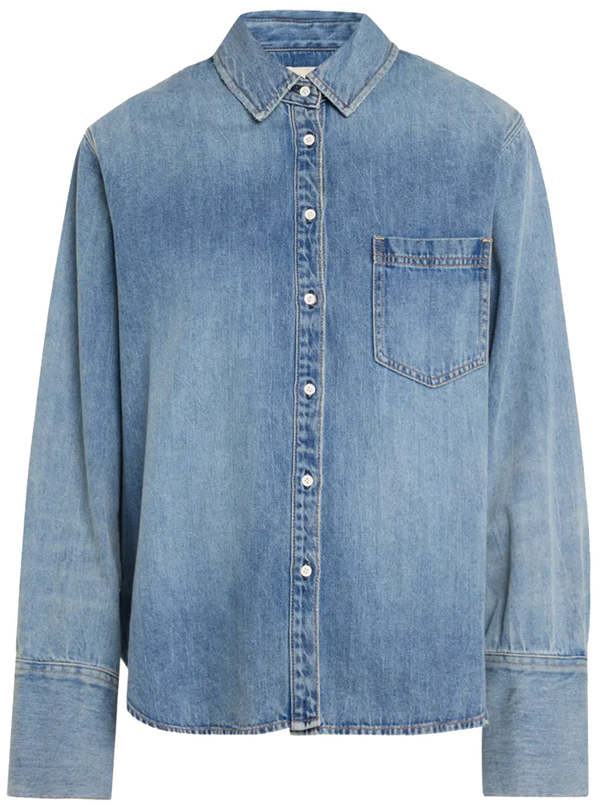Alice Olivia Finely Oversized Denim Shirt Sadie Light Vintage Blue on  Garmentory