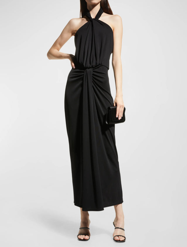 wine red halter dress Leni Maxi Dress, 2 / Red Wine