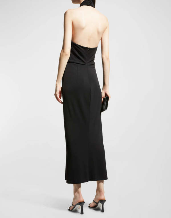 cinq  sept kaily twist halter midi dress Cinq  Sept Kaily Twist Halter Midi Dress