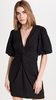 Cinq  Sept Bette Mini V-Neck Dress - Black - Thumbnail 5