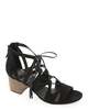 Elie Tahari Burano Tasseled Suede Sandals - Black - Thumbnail 2