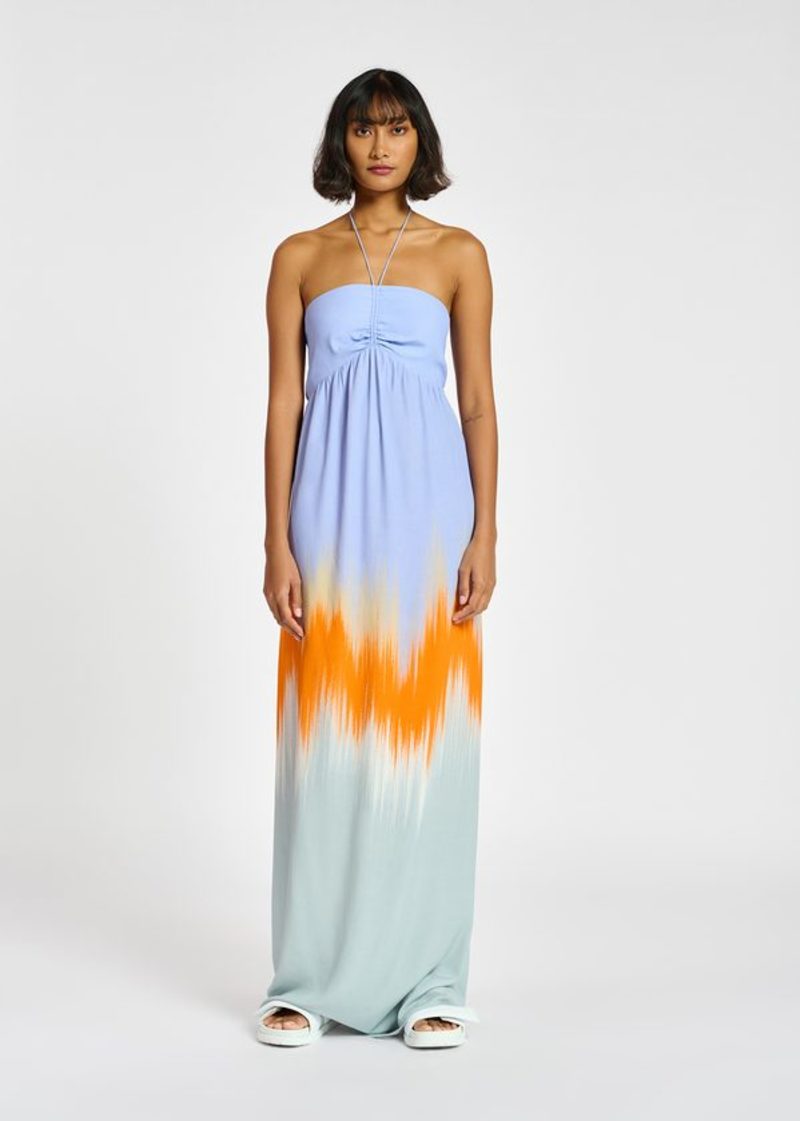 Essentiel Antwerp Women's Dimple Ombre Halter Neck Maxi Dress - Multicolor  | Garmentory