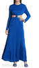 Farm Rio Blue Knot Cut Out Maxi Dress - Blue - Thumbnail 2