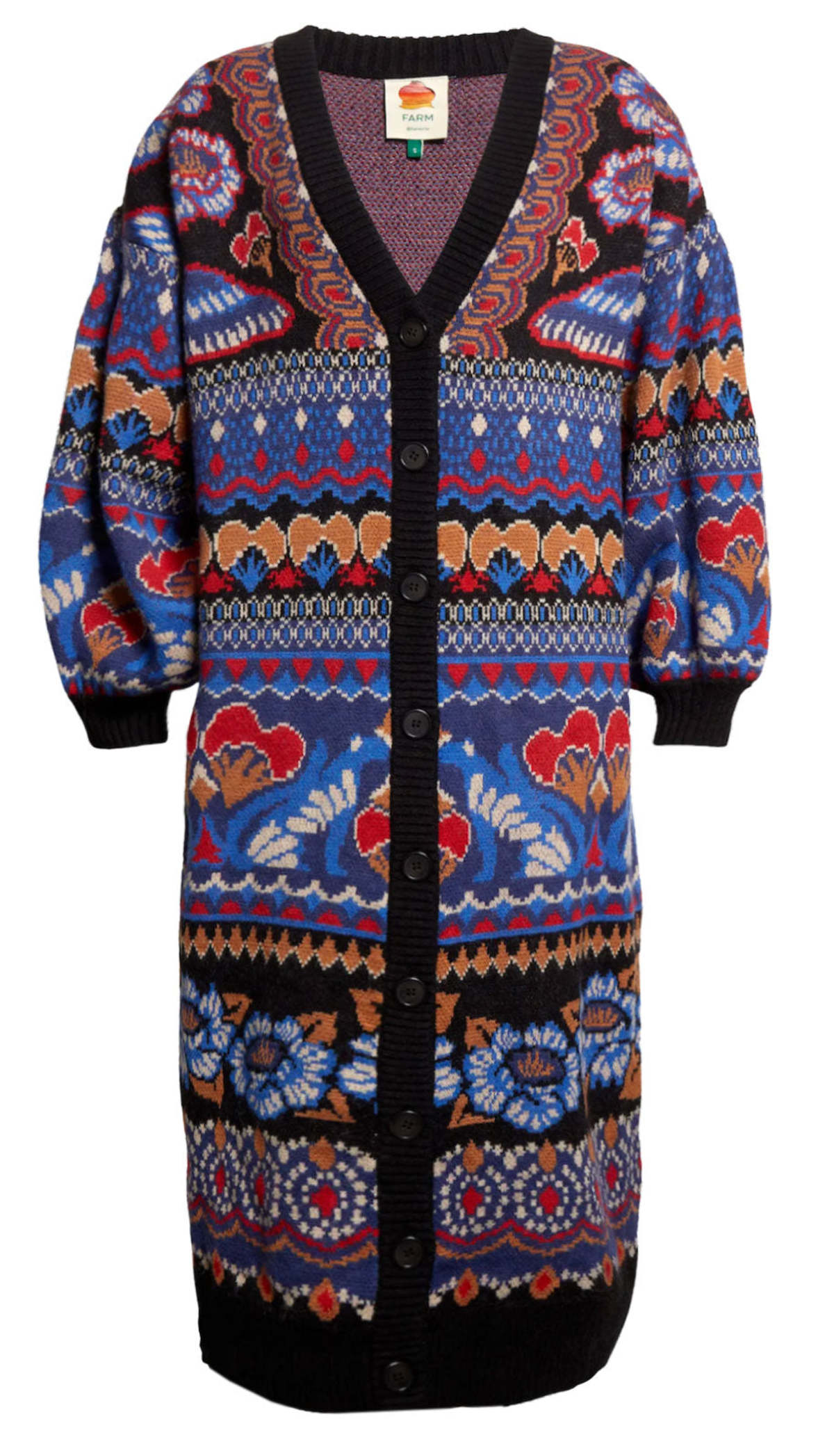 Farm Rio Women Ainika Sparkle Maxi Cardigan Sweater - Multicolor |  Garmentory