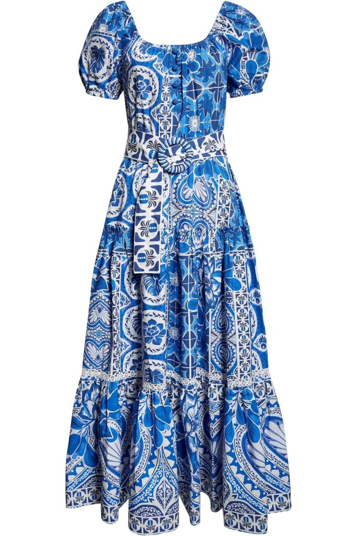 Farm Rio Maxi Dress - Blue Tile Dream