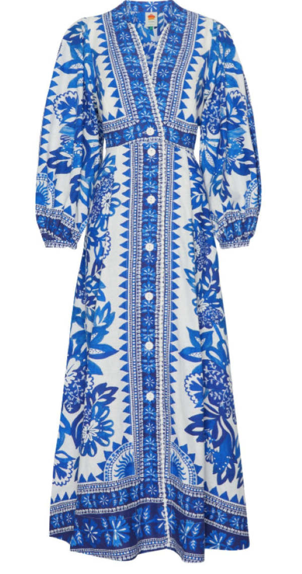 Farm Rio Women's Flora Tapestry Midi Dress | Garmentory