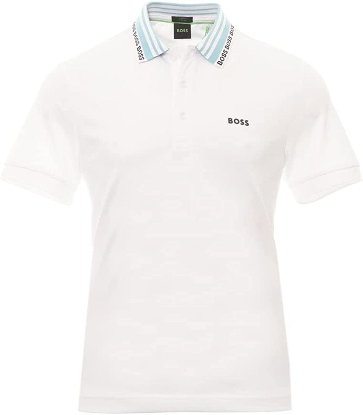 ■Hugo Boss■ Cotton Pique Short Sleeve Polo Shirt Slim Fit BOSS - Regular-fit polo shirt in cotton piqué - White