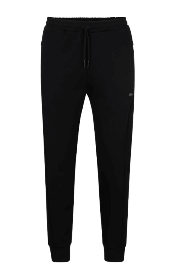 Hugo Boss Men's Hadiko 1 Thick Cotton Track Pants Joggers - Black