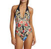 Johnny Was Royal Halter One Piece Swimsuit - Multicolor - Thumbnail 2