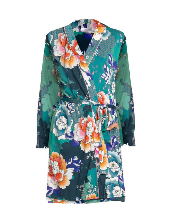 Johnny Was Tura Floral Wrap Style Sleep Robe - Multicolor | Garmentory