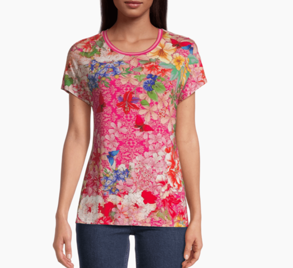 Johnny Was Frame Relaxed Dolman-Sleeve T-Shirt - Multi