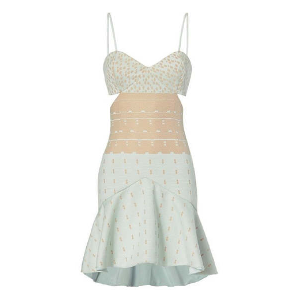Jonathon Simkhai Cut Out Dress - Green on Garmentory