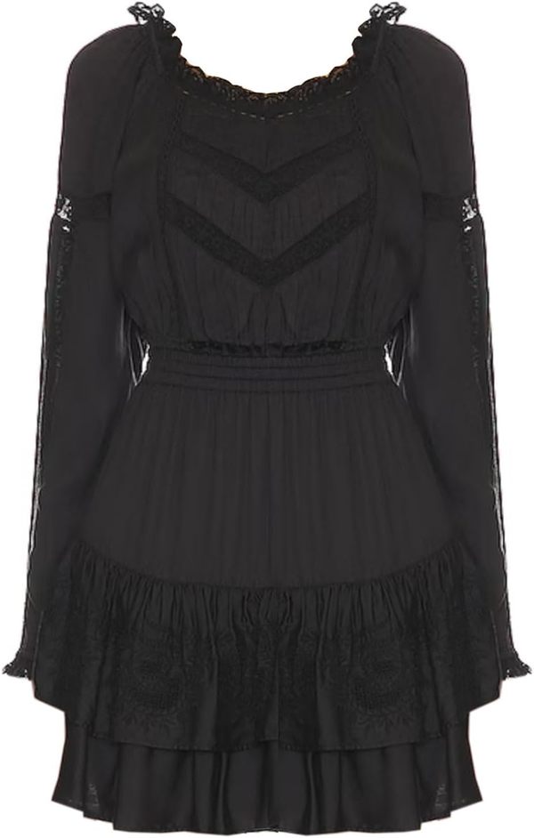 black ruffle tiered mini dress Bandeau Ruffled Tiered Corset Mini Dress in Black main image 1