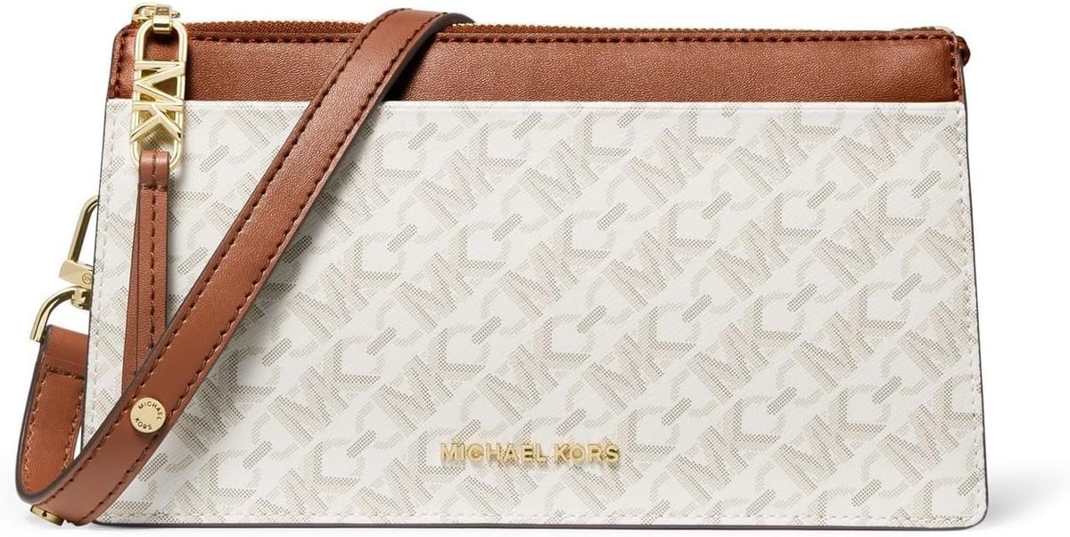 Michael Kors Empire Large Convertible Crossbody - Vanilla/Luggage 