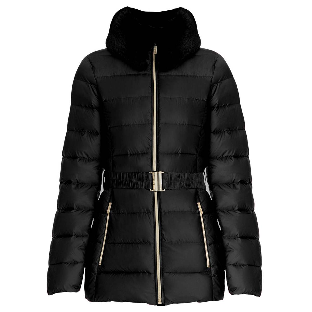 RONRON★韓国★人気 SHEARING COLLAR BELTED PADDING COAT BLACK RONRON☆韓国☆人気 SHEARING COLLAR BELTED PADDING COAT BLACK