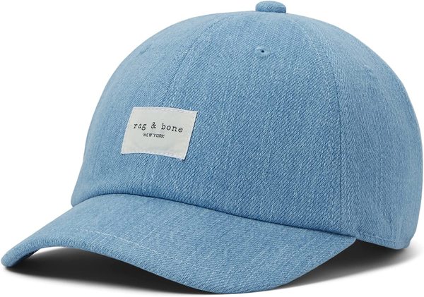 Rag & Bone Addison Denim Baseball Cap - Light Wash | Garmentory display picture 1