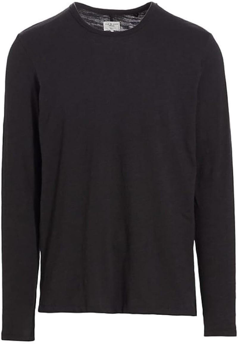 Mens Shirt Rag And Bone Classic Tee Classic Flame Long Sleeve