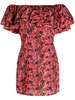 Rhode Resort Polyester Tiered Ruffle Neckline Mini Vivi Dress - Flora Splash - Thumbnail 1