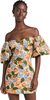 Rhode Resort Dali Floral Linen Mini Dress - Capri Orchard/Orange - Thumbnail 1