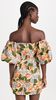 Rhode Resort Dali Floral Linen Mini Dress - Capri Orchard/Orange - Thumbnail 2