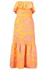 Rhode Resort Thea Ruffle Trim Halter Midi Dress - Coral Reef Grande - Thumbnail 3