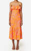 Rhode Resort Thea Ruffle Trim Halter Midi Dress - Coral Reef Grande - Thumbnail 5