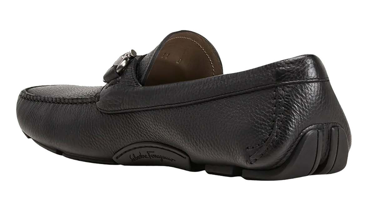 Salvatore Ferragamo Parigi Pebbled Black Leather Size 9 US New FERRAGAMO Parigi Bit Driving Shoe (Men) | Nordstrom main image 3
