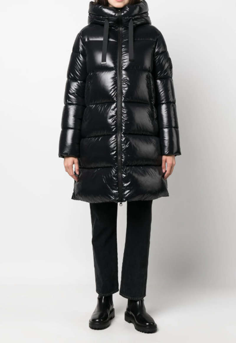Save The Duck Isabel Shiny 3/4 Heavy Puffer Coat Save The Duck Isabel Shiny 3/4 Heavy Puffer Coat