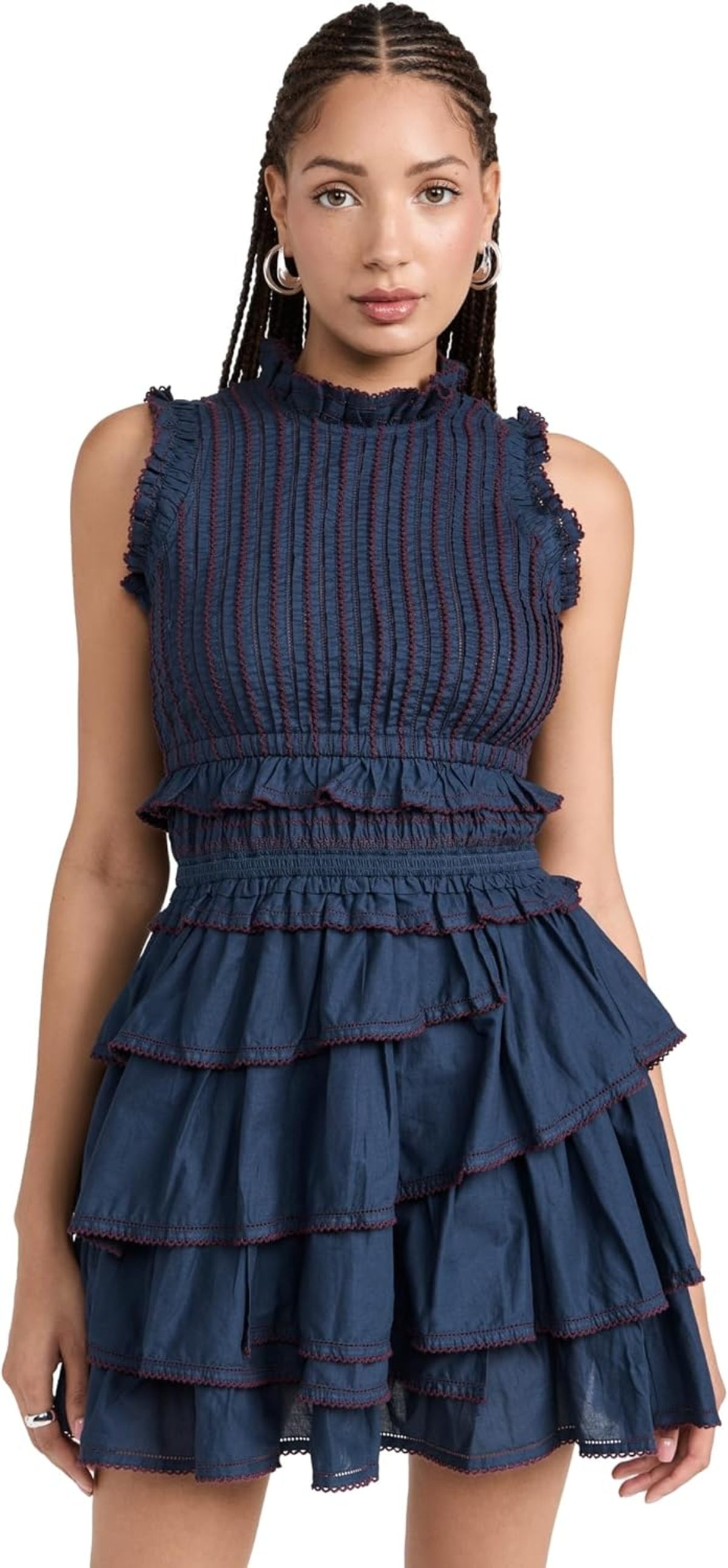 white christmas dresses Tribal Denim Darling Midi Dress – Kelley Cawley