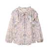 See by Chloe Pussy-Bow Ruffled Printed Crepe de Chine Blouse - Multicolor - Thumbnail 1