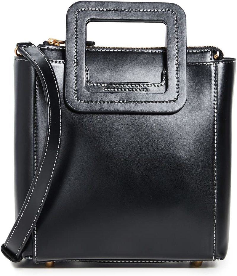 Staud Mini Shirley Leather Bag - Black | Garmentory