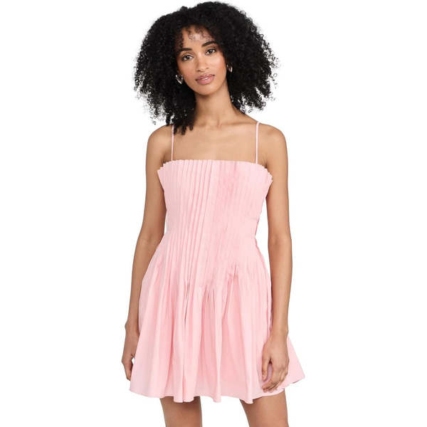 STAUD Women's Mini Bella Dress - Pearl Pink | Garmentory