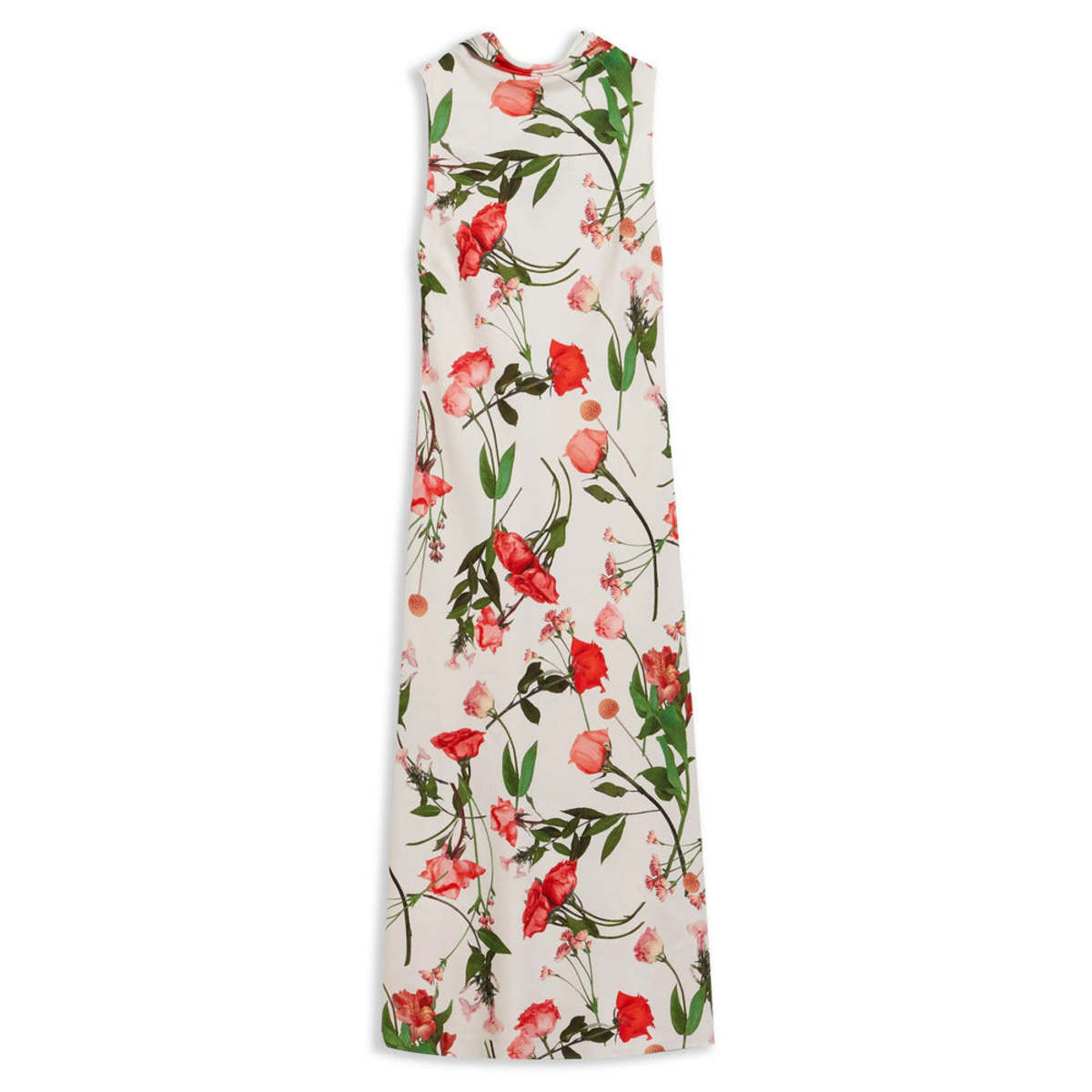Ted Baker Connihh Floral Cowl Neck Sleeveless Satin Midi
