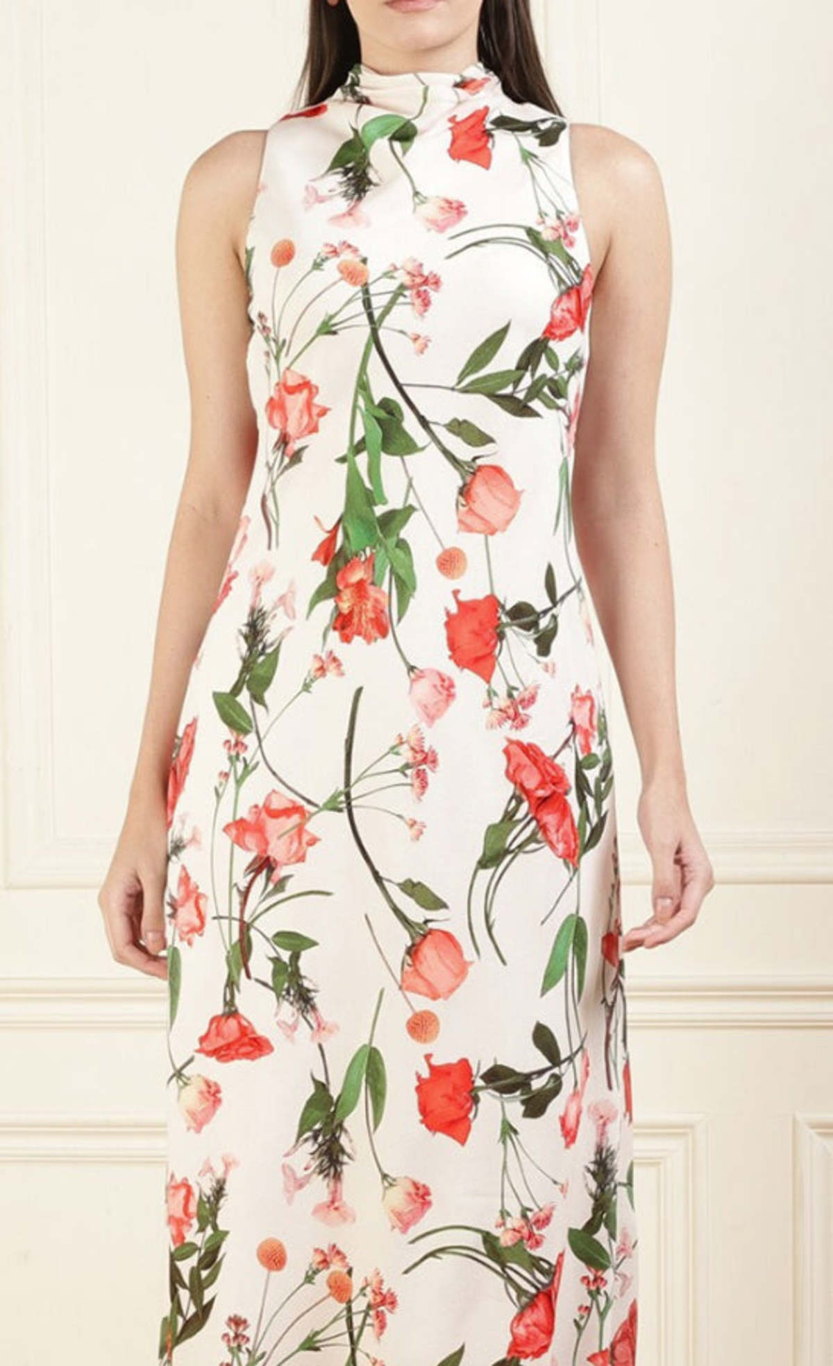 新作セール TED BAKER Floral Midi Dress フレアワンピース Ted Baker Connihh Floral Satin Midi Dress | Buy 100% Best