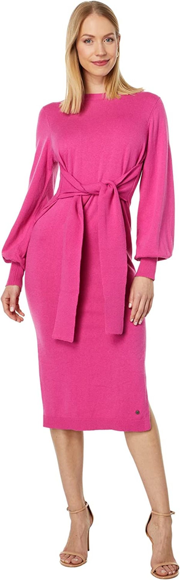 Ted Baker Essya Slouchy Tie Front Midi Knit Sweater Dress - Bright Pink on  Garmentory Ted Baker Essya Slouchy Tie Front Midi Knit Sweater Dress - Bright Pink |  Garmentory