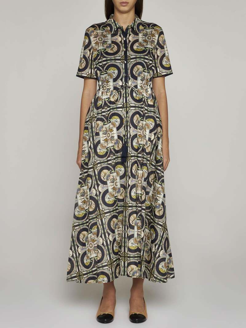 tory burch printed cotton shirt dress Printed Cotton Shirtdress: Women's Designer Dresses