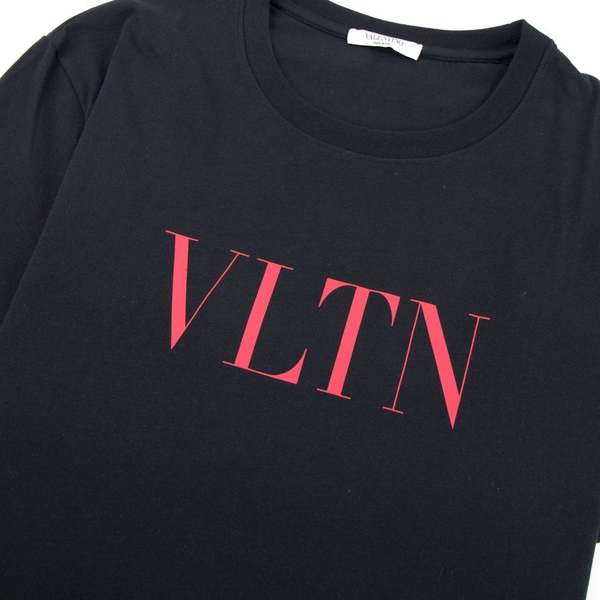 Valentino VLTN プリント Tシャツ Valentino Men's VLTN Logo print Black T-Shirt Tee Top 100% Cotton
