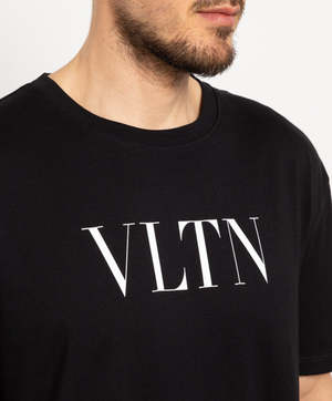 Valentino Garavani Logo Short Sleeve VLTN T-Shirt - Black/White