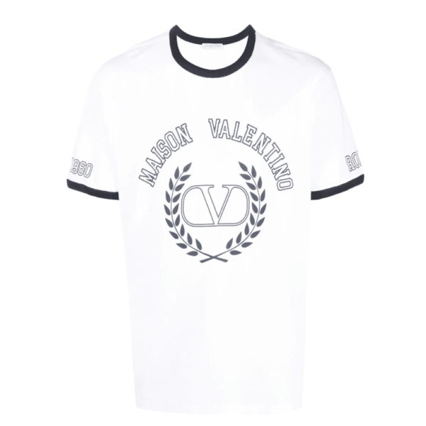 【国内発送】VALENTINO ロゴ コットン Tシャツ Valentino-Garavani-White-