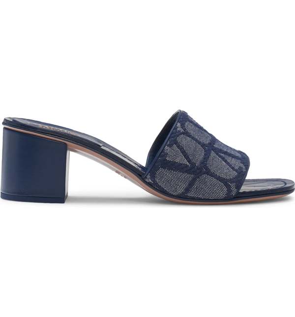 サンダル・ミュール Valentino Garavani Vlogo Slide Sandal Valentino Garavani VLogo Cut-Out Calfskin Slide Sandals