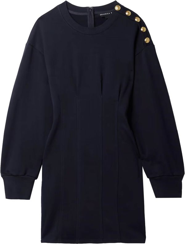 Veronica Beard Dakasha Gold Button Cotton Mini Dress - Navy | Garmentory Veronica Beard Dakasha Gold Button Cotton Mini Dress - Navy | Garmentory