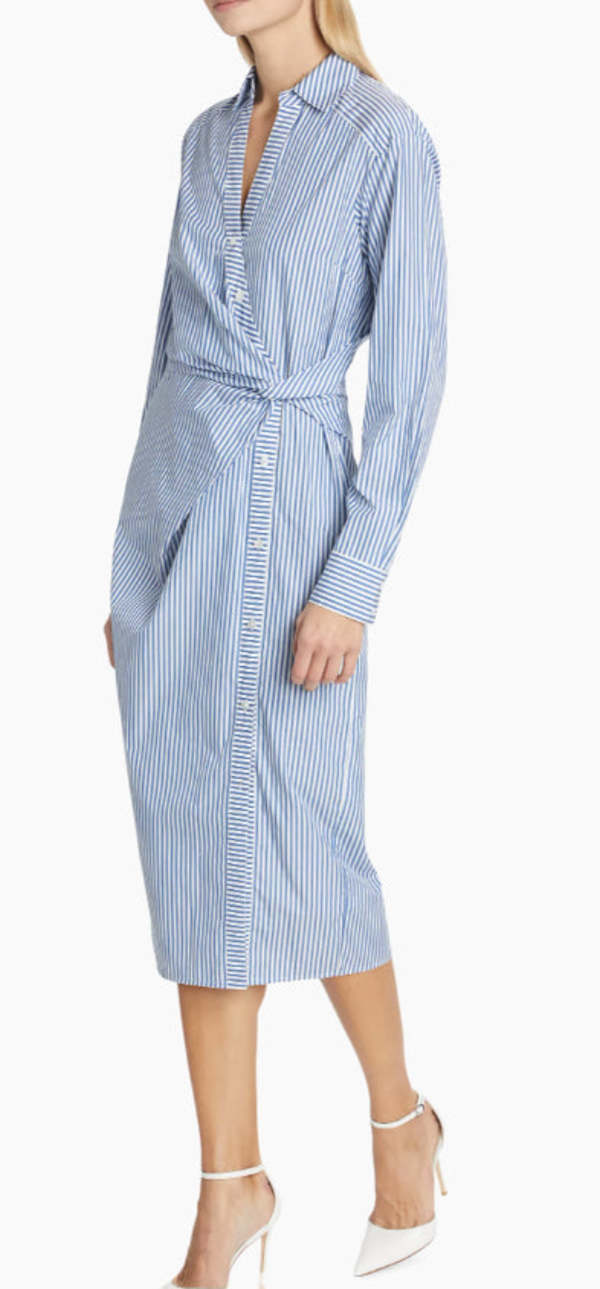 blue maxi long sleeve dress Odette Light Blue Long Sleeve Formal Maxi Dress - US 6 main image 1