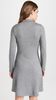 Vince Long Sleeve Short Knit Sweater Dress - Silver Dust - Thumbnail 2