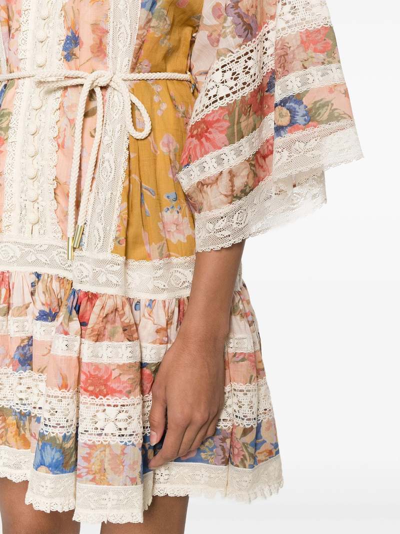 【送関込】Zimmermann☆august lace trimmed cotton mini dress Zimmermann August Lace Trimmed Mini Dress - Spliced | Garmentory