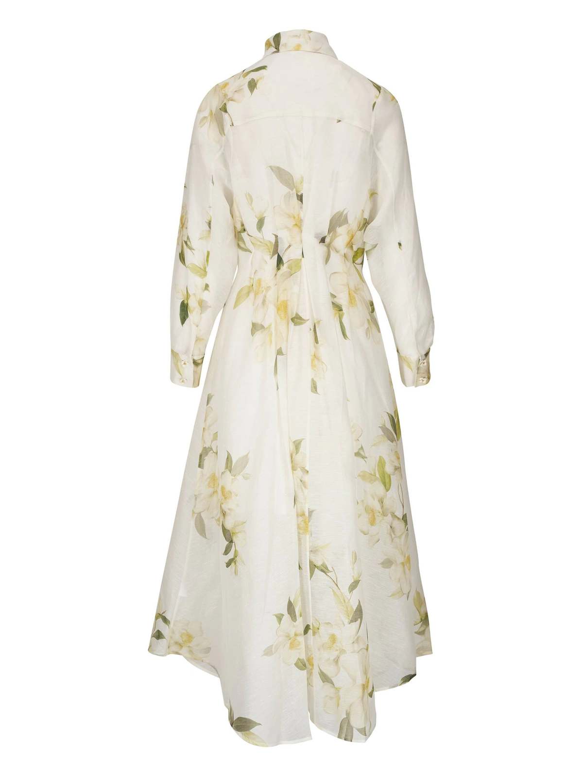 Zimmermann Harmony Draped Shirt Dress - Ivory Magnolia - Image 2 of 2
