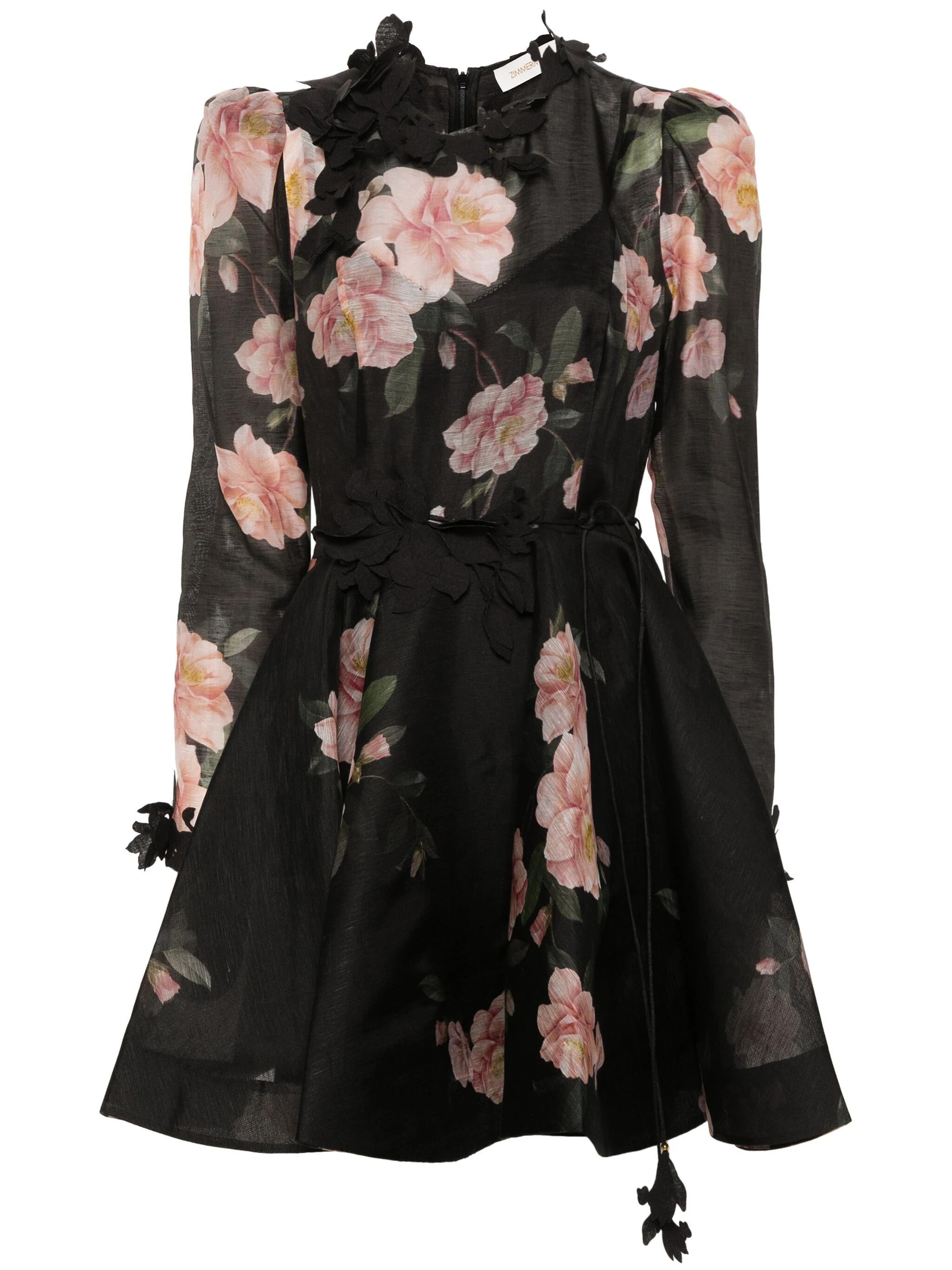 knee length dresses for ladies Floral Lace Knit Midi Dress