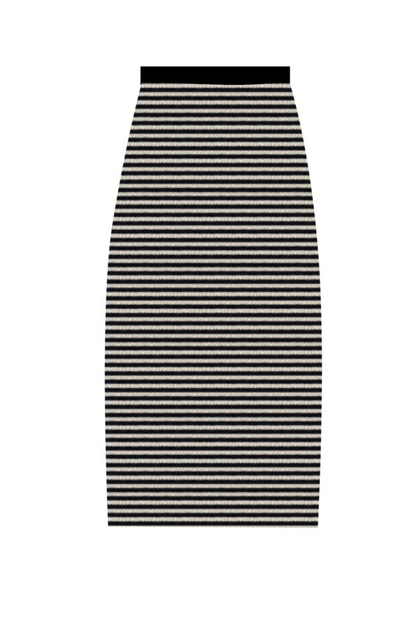 Clare V. Le Tube Skirt - Black/Cream
